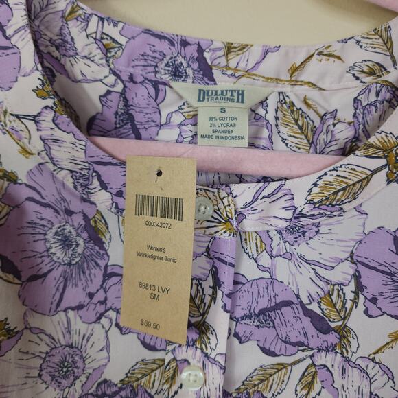 Duluth Wrinklefighter Tunic in Pink Floral Size S - Picture 8 of 9